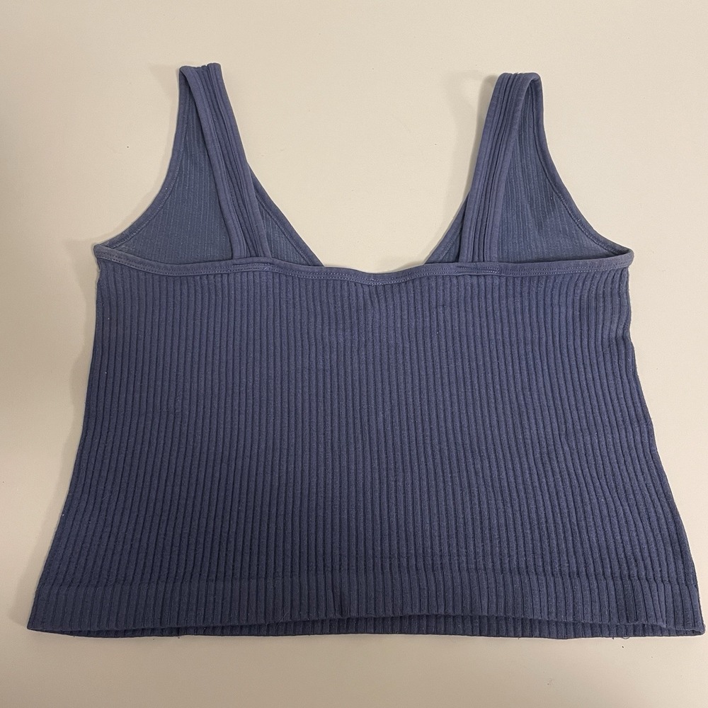 Free People Intimately FP Ribbed Tank Blue M/L - Picture 2 of 3